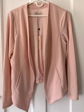 BCBGeneration Pale Pink Open-Front Blazer